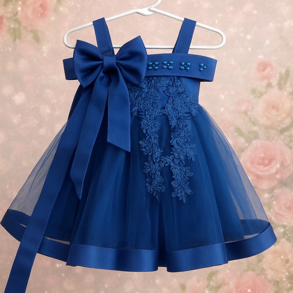 Blue Blush Royal Blue Lace Dress